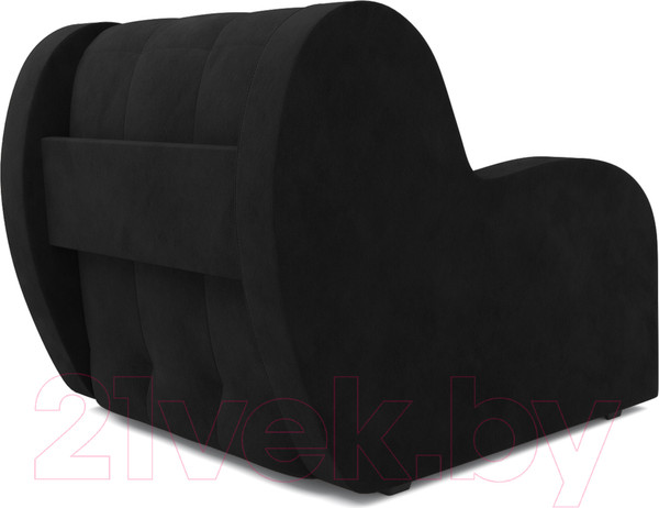 Изображение товара Кресло-кровать Mebel-Ars Аккордеон Барон (велюр черный НВ-178 17)