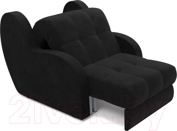 Изображение товара Кресло-кровать Mebel-Ars Аккордеон Барон (велюр черный НВ-178 17)