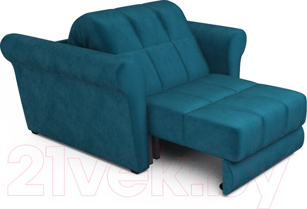 Изображение товара Кресло-кровать Mebel-Ars Гранд (бархат сине-зеленый/Star Velvet 43 Black Green)