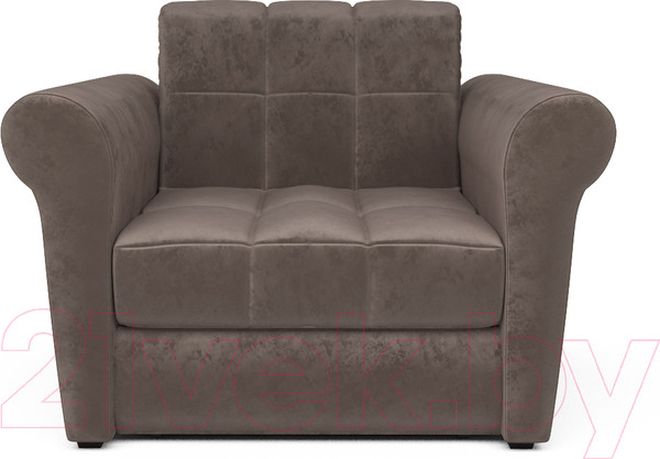 Изображение товара Кресло-кровать Mebel-Ars Гранд (бархат серо-шоколадный/Star Velvet 60 Cofee)