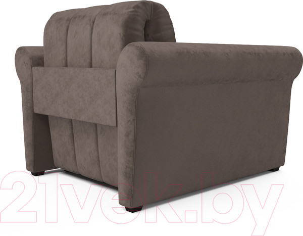 Изображение товара Кресло-кровать Mebel-Ars Гранд (бархат серо-шоколадный/Star Velvet 60 Cofee)