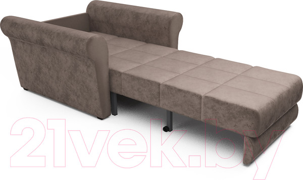 Изображение товара Кресло-кровать Mebel-Ars Гранд (бархат серо-шоколадный/Star Velvet 60 Cofee)