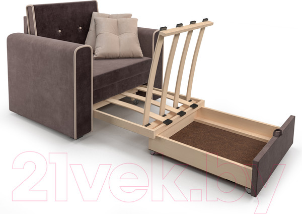 Изображение товара Кресло-кровать Mebel-Ars Санта (кордрой коричневый)