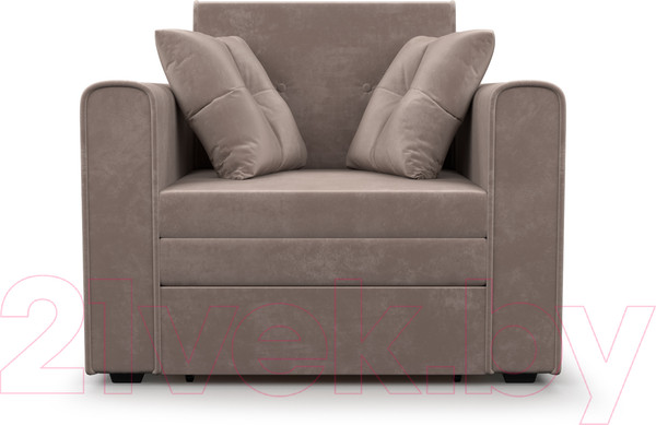 Изображение товара Кресло-кровать Mebel-Ars Санта (бархат серо-шоколадный Star Velvet 60 Cofee)