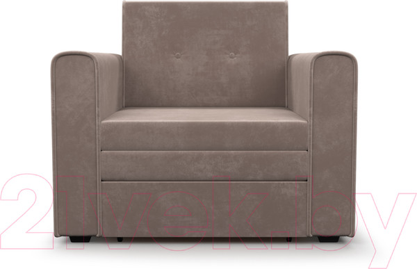 Изображение товара Кресло-кровать Mebel-Ars Санта (бархат серо-шоколадный Star Velvet 60 Cofee)