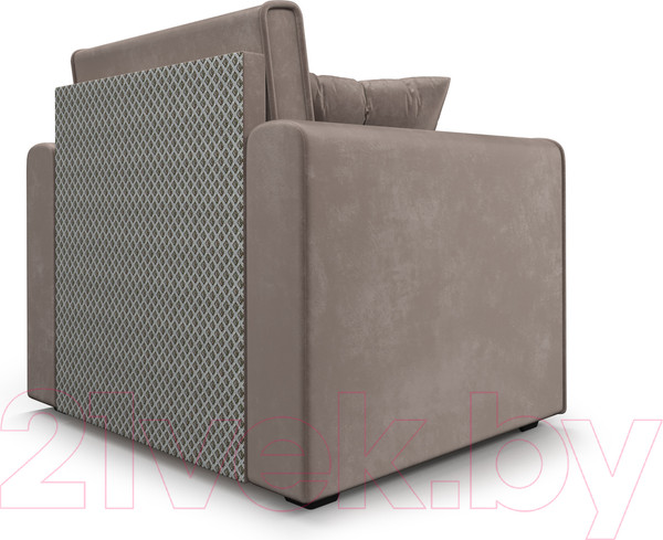 Изображение товара Кресло-кровать Mebel-Ars Санта (бархат серо-шоколадный Star Velvet 60 Cofee)