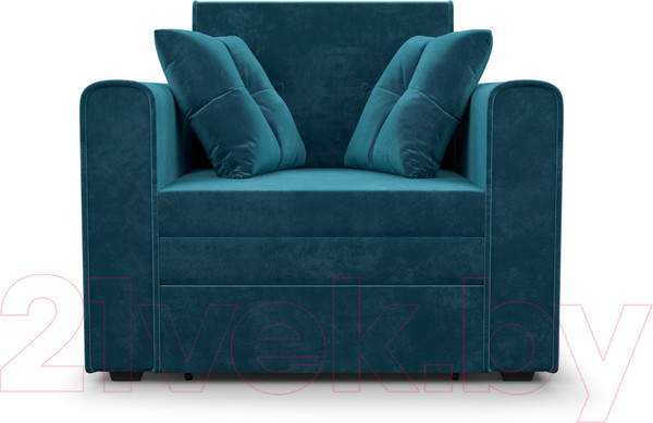 Изображение товара Кресло-кровать Mebel-Ars Санта (бархат сине-зеленый Star Velvet 43 Black Green)