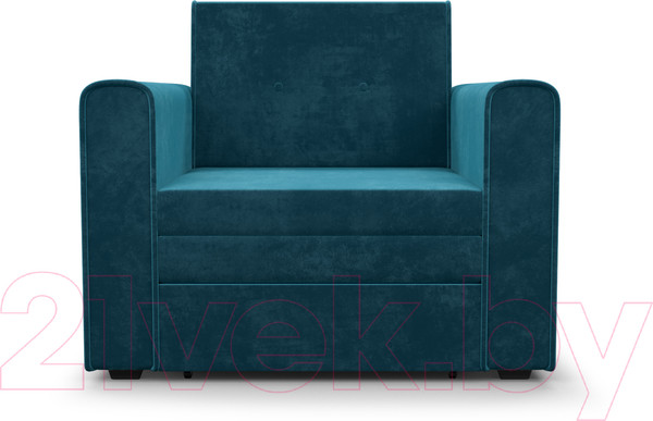 Изображение товара Кресло-кровать Mebel-Ars Санта (бархат сине-зеленый Star Velvet 43 Black Green)