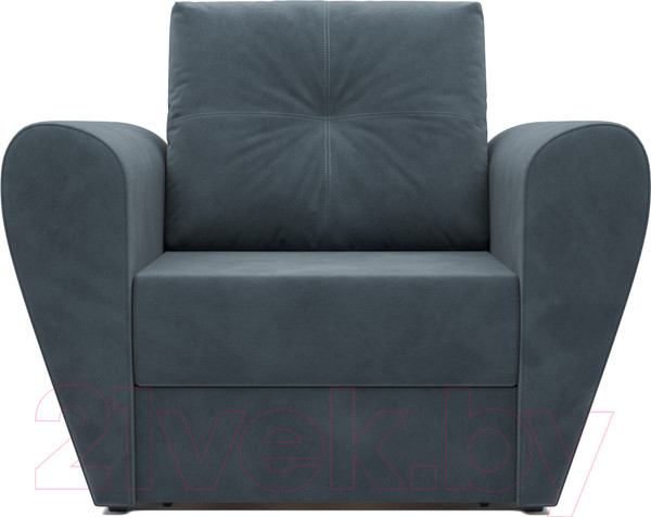 Изображение товара Кресло-кровать Mebel-Ars Квартет (велюр серо-синий HB-178 26)