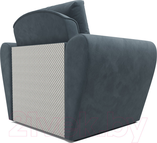 Изображение товара Кресло-кровать Mebel-Ars Квартет (велюр серо-синий HB-178 26)