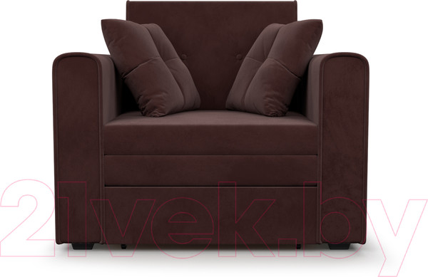 Изображение товара Кресло-кровать Mebel-Ars Санта (велюр шоколадный НВ-178/16)