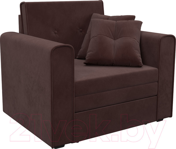 Изображение товара Кресло-кровать Mebel-Ars Санта (велюр шоколадный НВ-178/16)