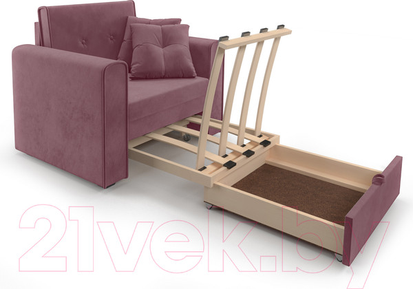 Изображение товара Кресло-кровать Mebel-Ars Санта (велюр пудра НВ-178/18)