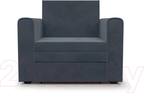 Изображение товара Кресло-кровать Mebel-Ars Санта (велюр серо-синий НВ-178/26)