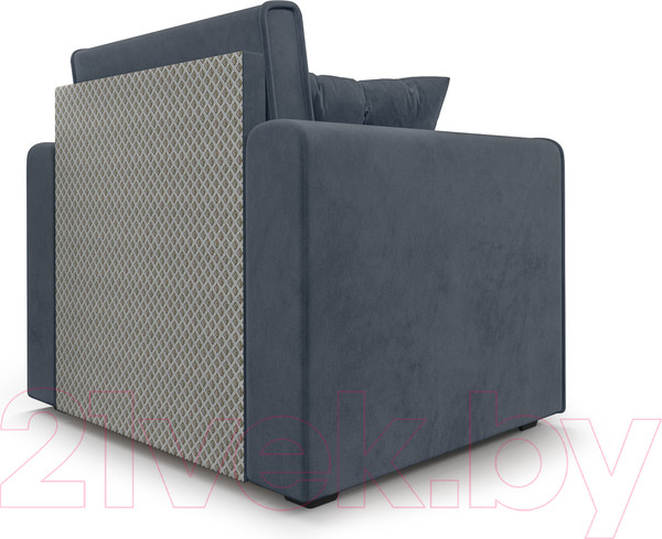 Изображение товара Кресло-кровать Mebel-Ars Санта (велюр серо-синий НВ-178/26)