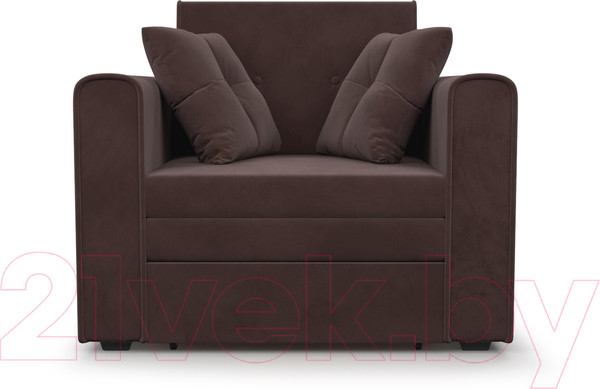 Изображение товара Кресло-кровать Mebel-Ars Санта (велюр молочный шоколад НВ-178/13)