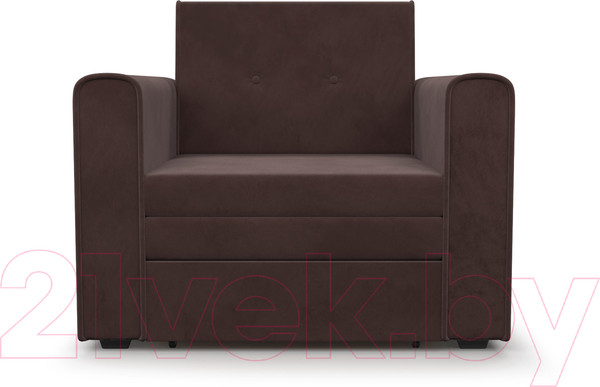 Изображение товара Кресло-кровать Mebel-Ars Санта (велюр молочный шоколад НВ-178/13)