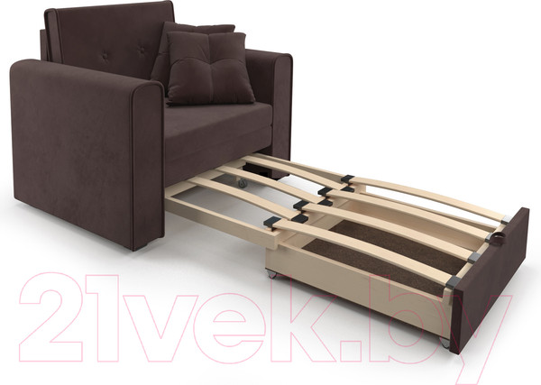 Изображение товара Кресло-кровать Mebel-Ars Санта (велюр молочный шоколад НВ-178/13)