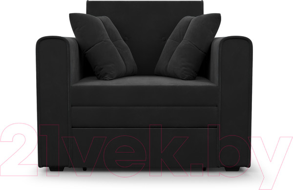Изображение товара Кресло-кровать Mebel-Ars Санта (велюр черный НВ-178/17)