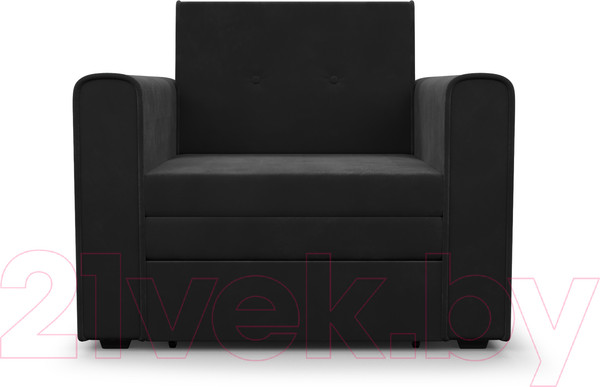 Изображение товара Кресло-кровать Mebel-Ars Санта (велюр черный НВ-178/17)