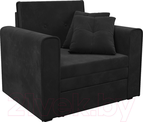 Изображение товара Кресло-кровать Mebel-Ars Санта (велюр черный НВ-178/17)