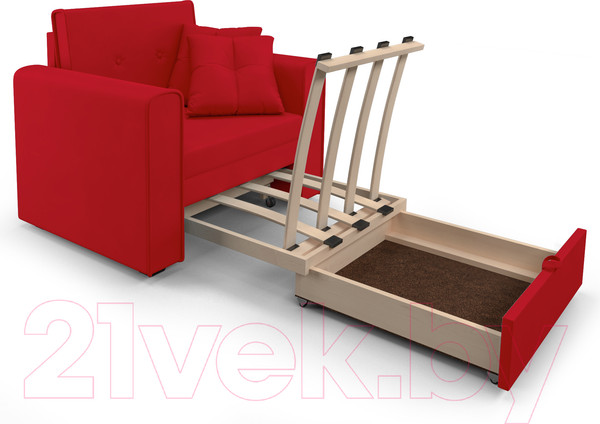Изображение товара Кресло-кровать Mebel-Ars Санта (кордрой красный)