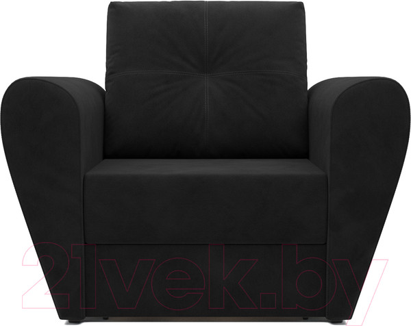Изображение товара Кресло-кровать Mebel-Ars Квартет (велюр черный НВ-178 17)