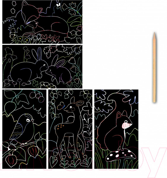 Изображение товара Набор гравюр Sycomore Artissimo. Лесные животные / CREA042