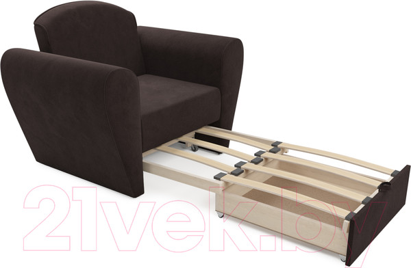 Изображение товара Кресло-кровать Mebel-Ars Квартет (коричневый кордрой)