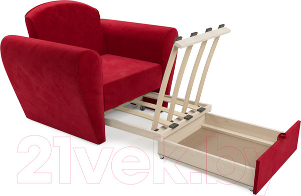 Изображение товара Кресло-кровать Mebel-Ars Квартет (красный кордрой)
