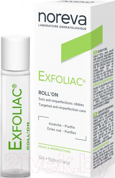 Изображение товара Гель для лица Noreva Эксфолиак Роликовый Локальный уход (5мл)