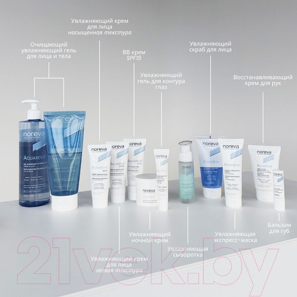 Изображение товара Крем для лица Noreva Акварева Увлажняющий 24ч (40мл)