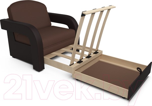 Изображение товара Кресло-кровать Mebel-Ars Кармен-2 (рогожка шоколад)