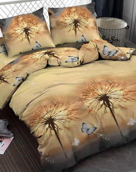 Изображение товара Комплект постельного белья Amore Mio Мако-сатин Warm 1.5 / 93235 (оранжевый/синий/коричневый)