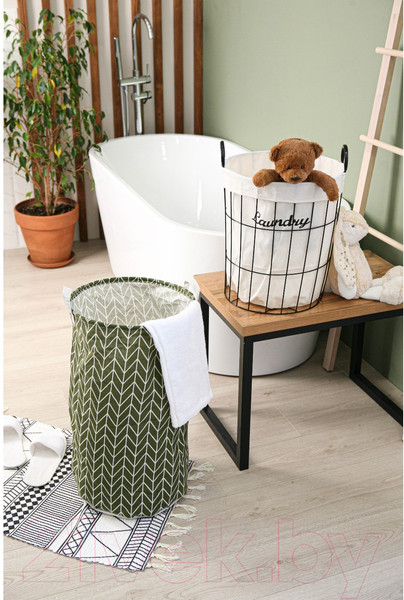 Изображение товара Корзина Доляна Зигзаг / 3572016 (зелёный)