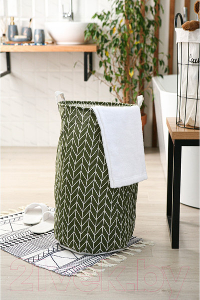 Изображение товара Корзина Доляна Зигзаг / 3572016 (зелёный)