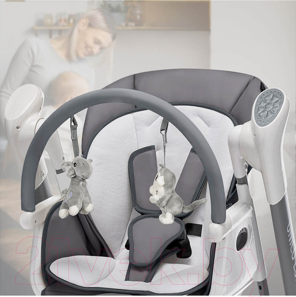 Изображение товара Стульчик для кормления Nuovita Unico Lux Nero (серый/белый)
