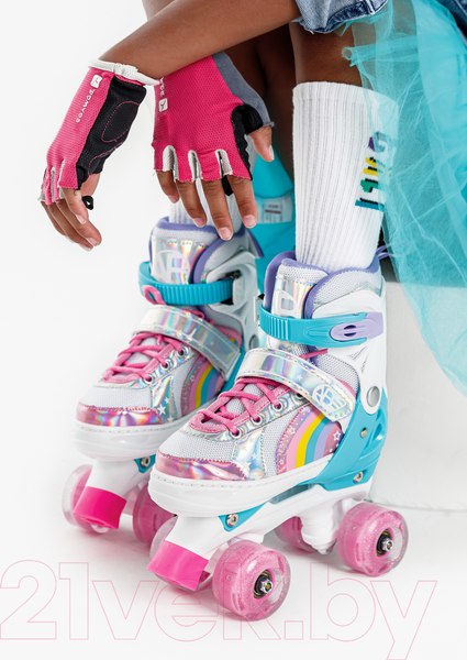 Изображение товара Роликовые коньки Amarobaby Disco / AMARO-35Di-Pi-34  (розовый, р. 34-37)