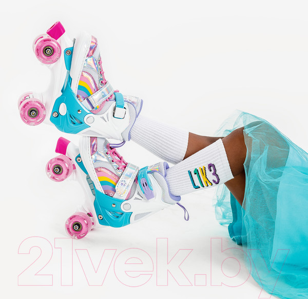 Изображение товара Роликовые коньки Amarobaby Disco / AMARO-35Di-Pi-34  (розовый, р. 34-37)