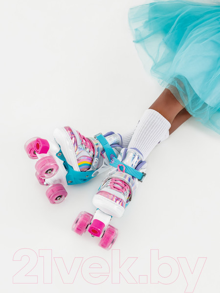 Изображение товара Роликовые коньки Amarobaby Disco / AMARO-35Di-Pi-34  (розовый, р. 34-37)