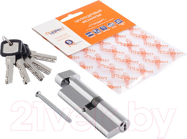 Изображение товара Цилиндровый механизм замка Нора-М ЛПУВ-90 45-45 (золото)