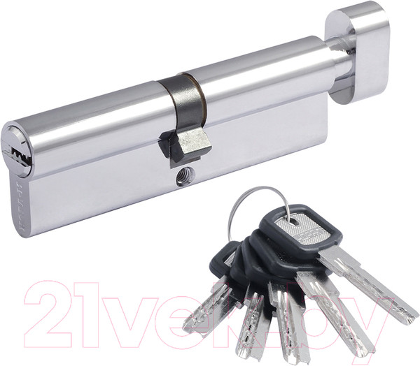 Изображение товара Цилиндровый механизм замка Нора-М ЛПУВ-100 / 50/50 (хром)
