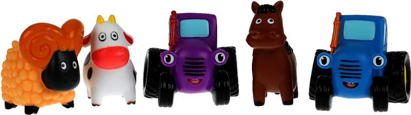 Изображение товара Набор игрушек для ванной Капитошка Пальчиковый театр Синий трактор / STR-05