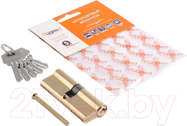 Изображение товара Цилиндровый механизм замка Нора-М ЛУ-80 40/40 (золото)