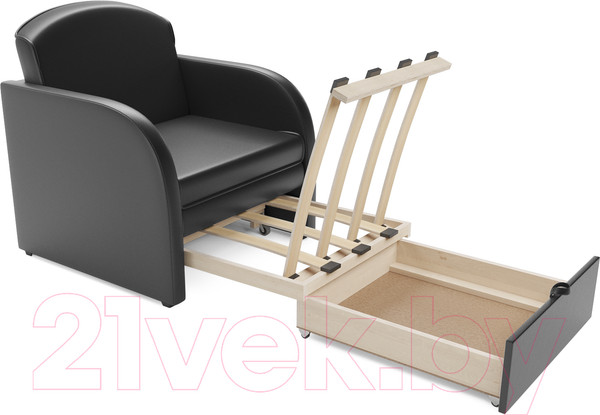 Изображение товара Кресло-кровать Mebel-Ars Малютка (экокожа черный)