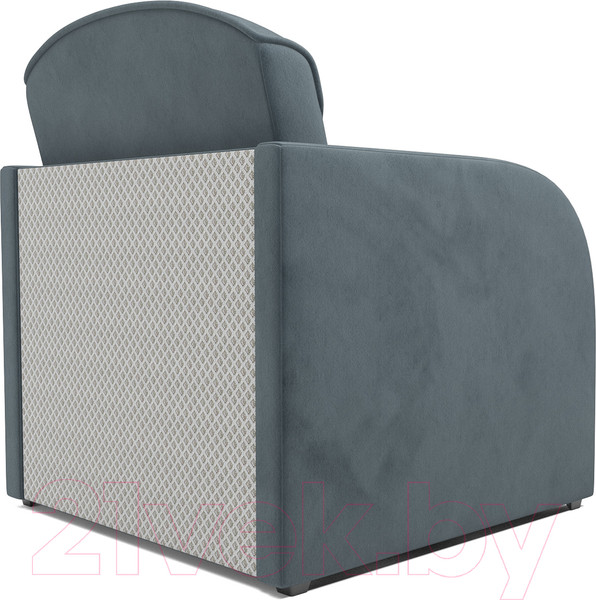 Изображение товара Кресло-кровать Mebel-Ars Малютка (велюр серо-синий HB-178 26)