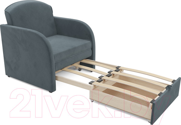 Изображение товара Кресло-кровать Mebel-Ars Малютка (велюр серо-синий HB-178 26)