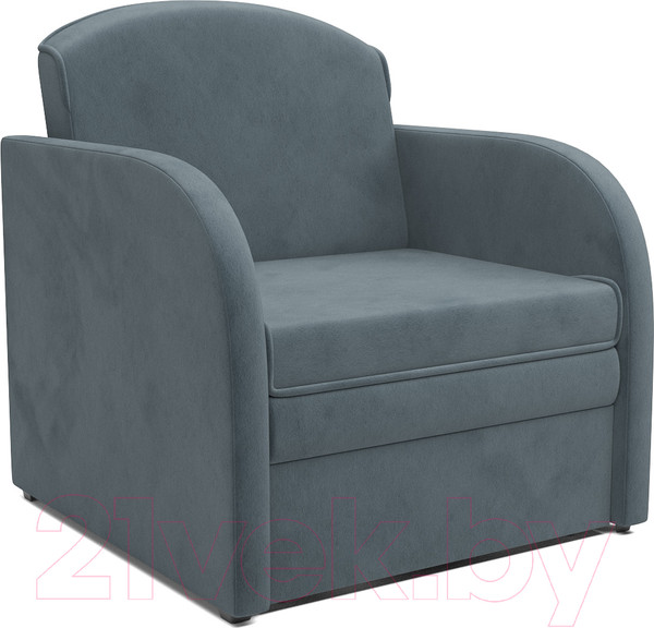 Изображение товара Кресло-кровать Mebel-Ars Малютка (велюр серо-синий HB-178 26)