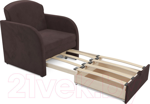 Изображение товара Кресло-кровать Mebel-Ars Малютка (велюр молочный шоколад НВ-178 13)