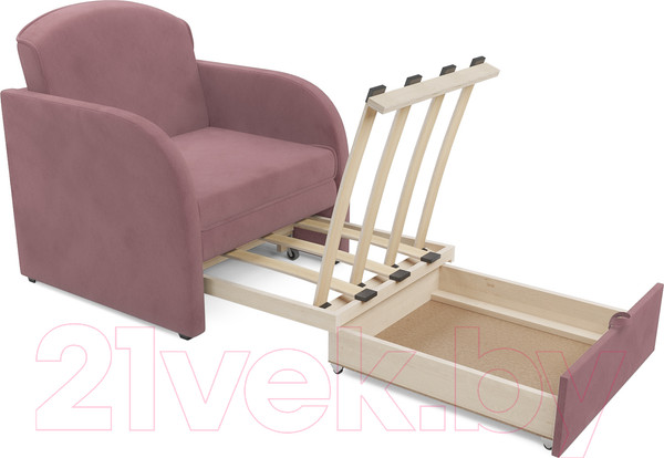 Изображение товара Кресло-кровать Mebel-Ars Малютка (велюр пудра НВ-178 18)